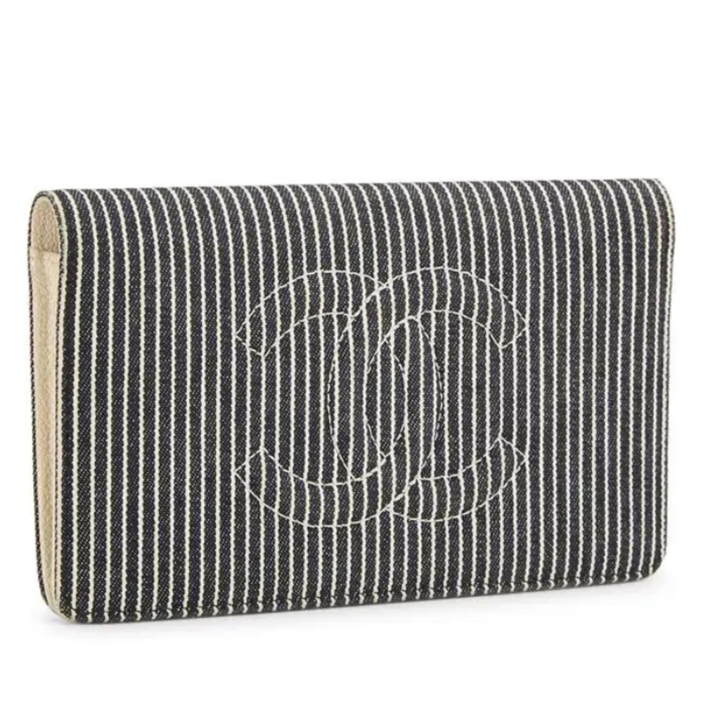 OBO~ Chanel Denim Long Wallet